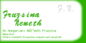 fruzsina nemeth business card